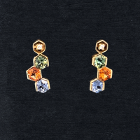 Sapphire and Honey Earring