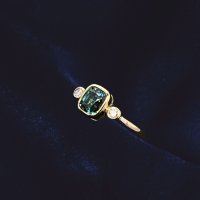 Teal Sapphire Ring